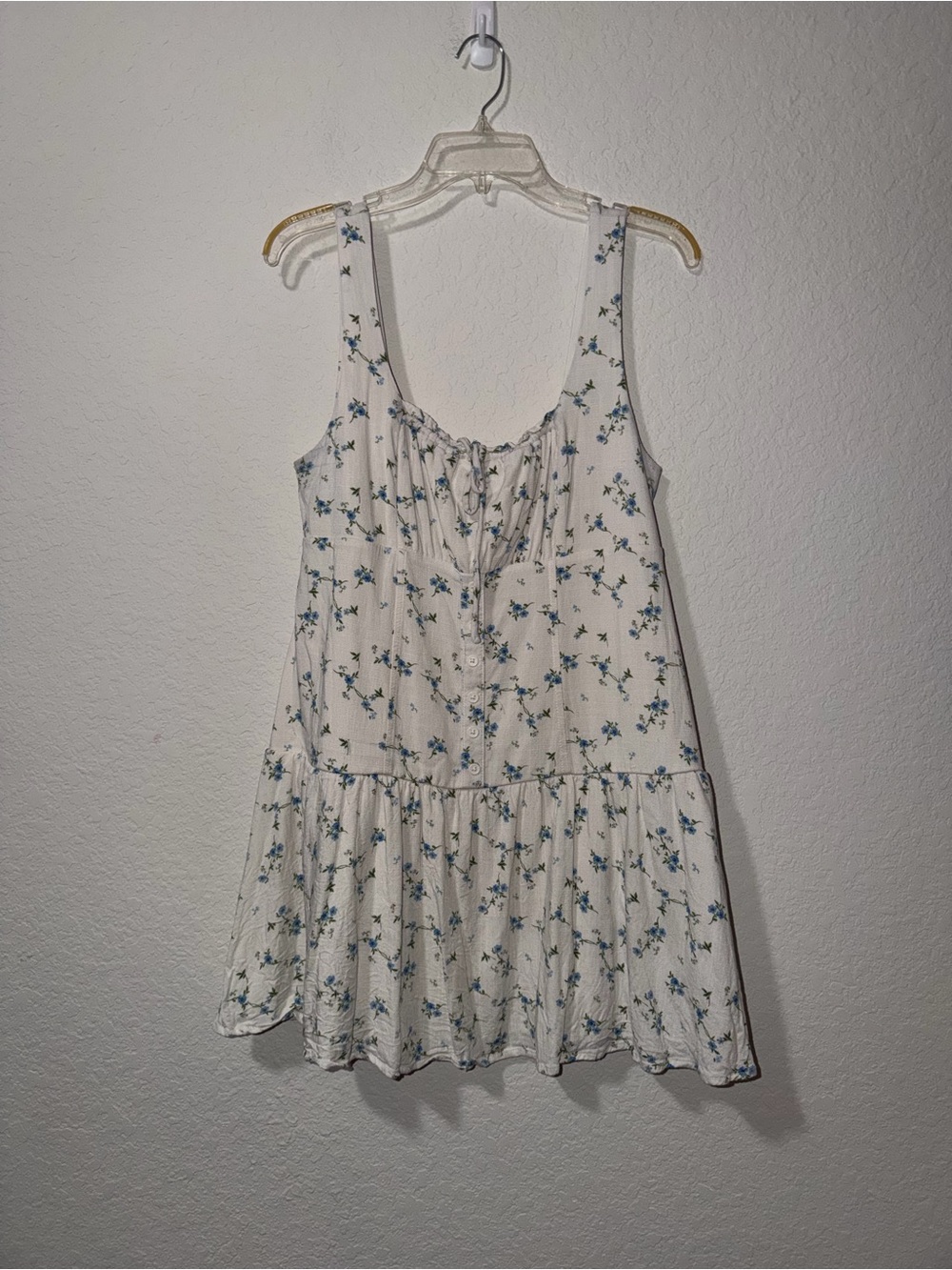 wild fable White Sundress with Blue Florals